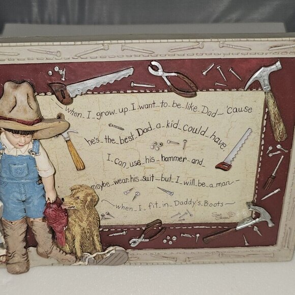 PICTURE  FRAME ~ FATHER'S DAY FRAME FOR 3 1/2" x 5" PICTURE ~ BURTON & BURTON - Picture 1 of 5